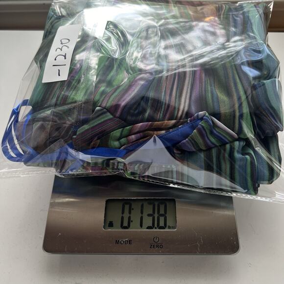 NEW Coldwater Creek Multicolored Surplice Chiffon Rainbow Maxi Dress Sz 12 Lined - Picture 11 of 11